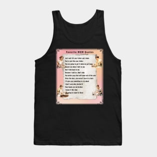 Favorite Mom Quotes Tank Top